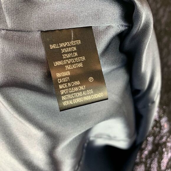 Tahari Sleeveless Floral Lace Glitter Dress 12 - Picture 4 of 4